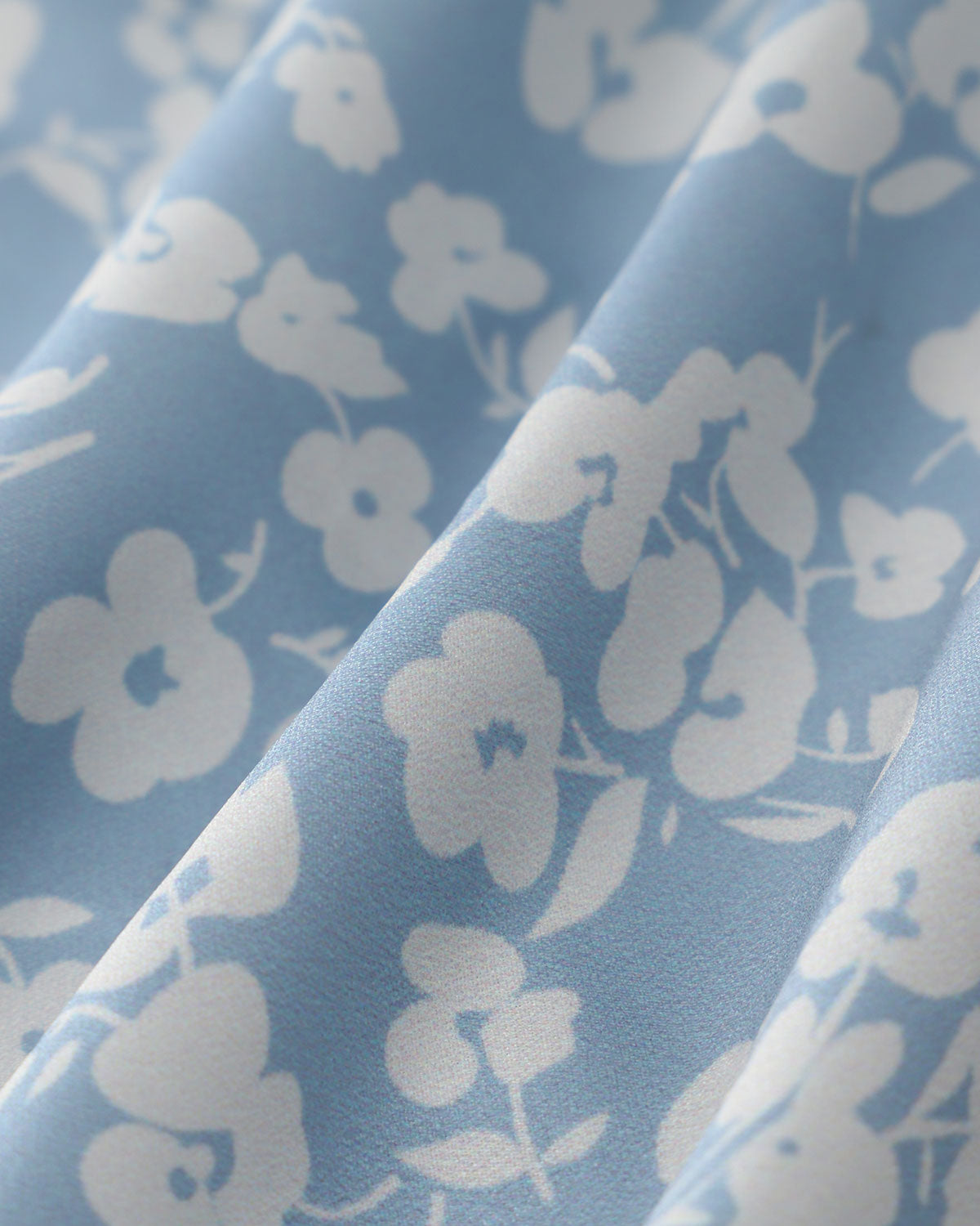 Blue Floral V-Neck Blouse