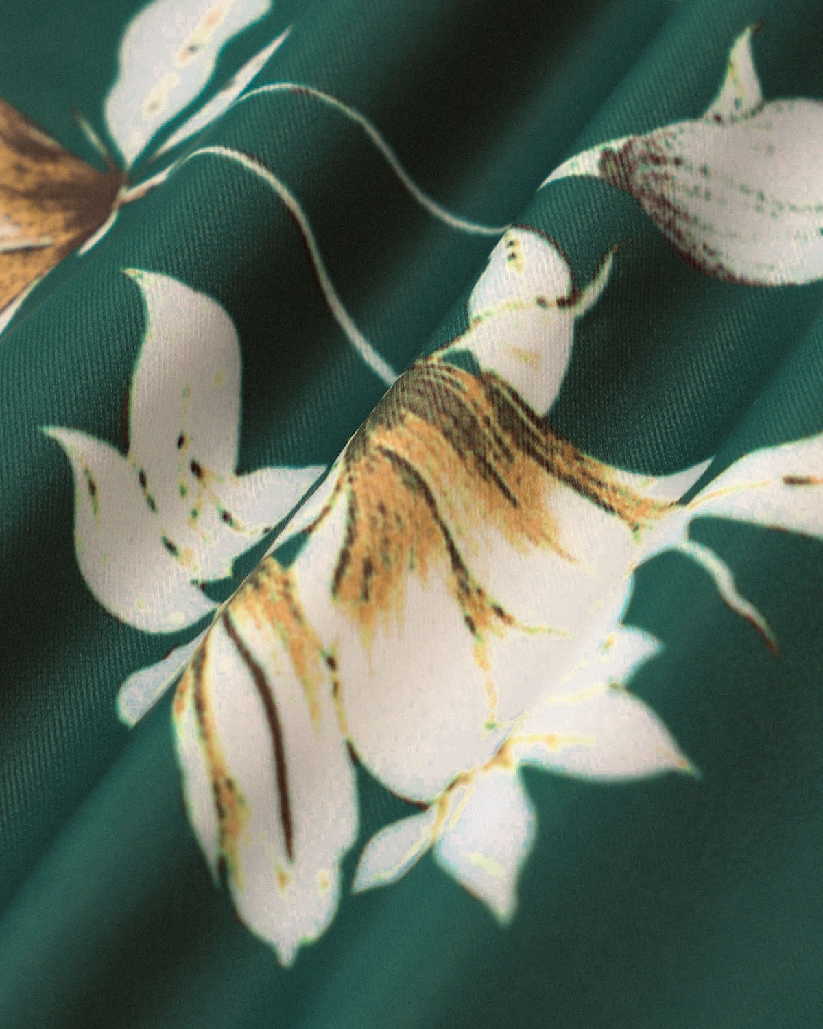 Green Floral Backless One-Piece Swimsuit